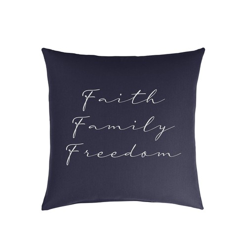 Sorra Home Indoor Outdoor Pillow, 18 x 18 x 3 inches, Blue