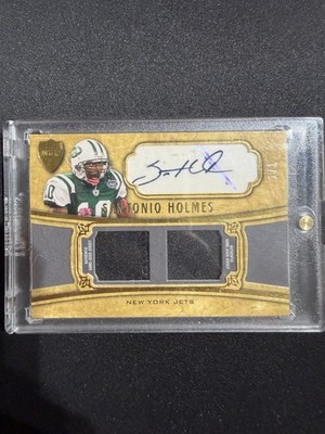 2010 Topps Supreme Football Dual Relic Patch Auto 1/1 Gold Santonio Holmes! Rare