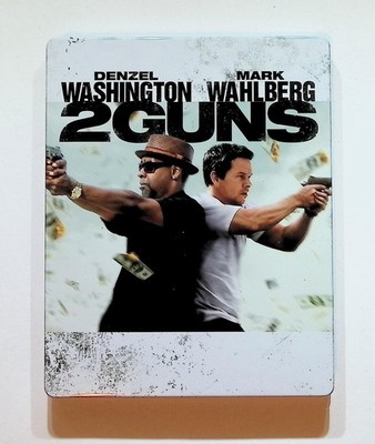 2 Guns Blu-ray (2013) Denzel Washington Mark Wahlberg Steelbook Action Thriller