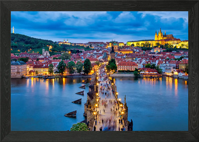 Gerahmtes Wandbild Karlsbrücke Poster Leinwanddruck Bild