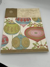 Anna Griffin 2015 NEW Decorative Designs Four - Holiday Coloring Book HTF 