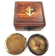 2 Brass compass T.cook London brass antique c...