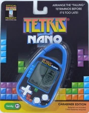 TETRIS Nano Handheld Electronic GAME Clip-on Carabiner Basic Fun 80'sTetriminos