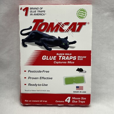 TOMCAT Super Hold Glue Mouse Traps Pesticide Free Made In USA