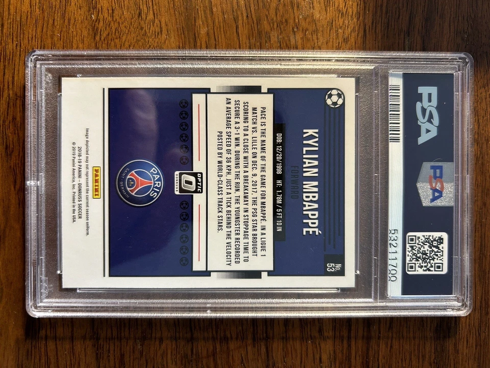 2018–19 Panini Donruss — оптика No53 Килиан Мбаппе - Изображение 2 из 2