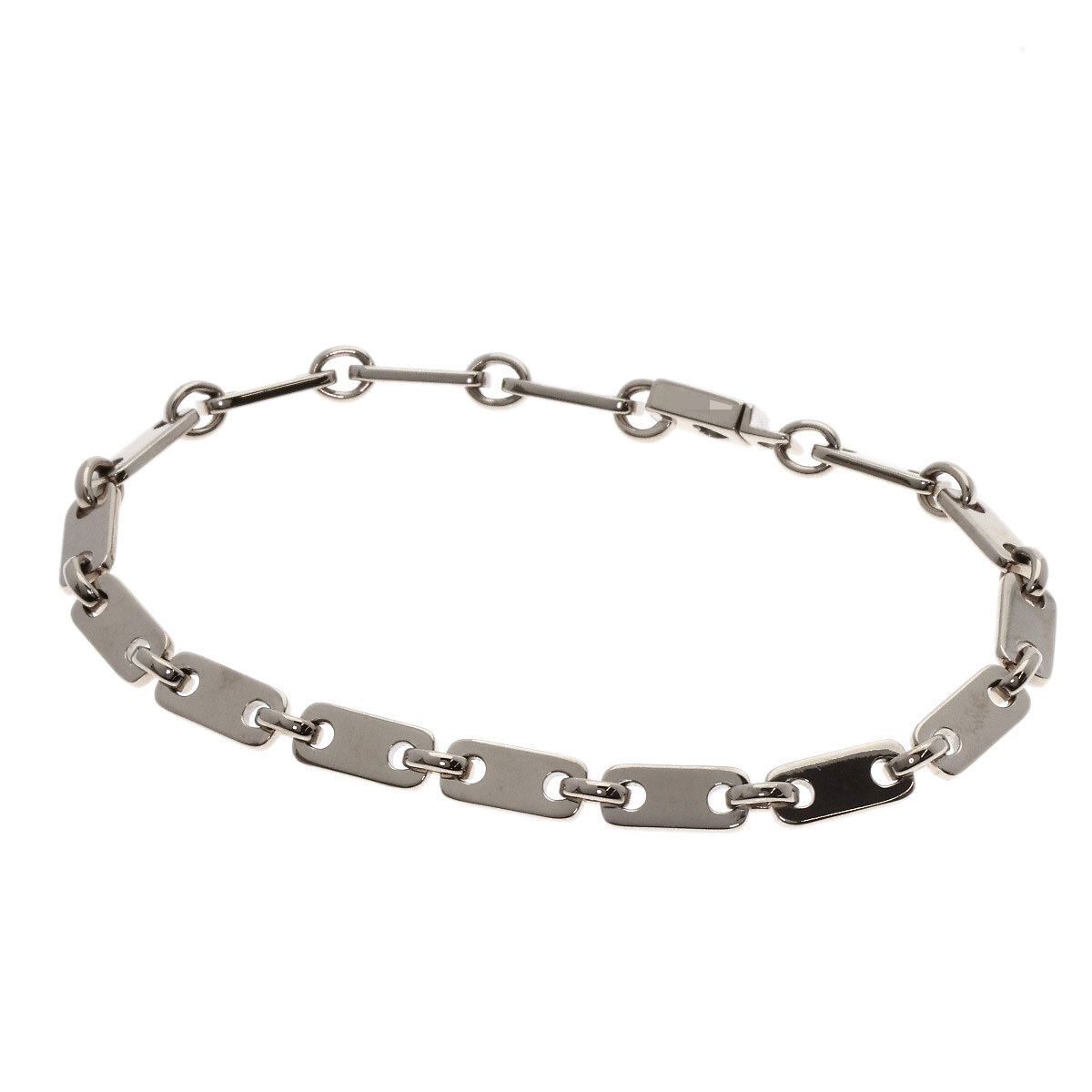 Cartier Figaro Bracelet K18 White Gold with Key Charm-image