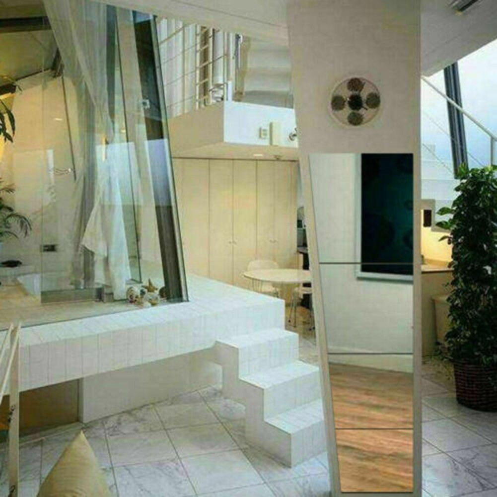 Square Mirror Tile Wall Sticker Clear and Distortion Free Durable Decor