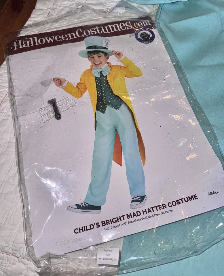 Disfraz de Sombrerero Loco Brillante Infantil FUN.com Pequeño Completo Usado en Excelente Condición Foto 2 de 4