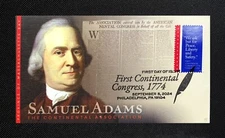 2024 Continental Congress Forever Stamp FDC: Samuel Adams: Cachets Ciccolella