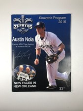 New Orleans Zephyrs Austin Nola Signed 2016 Program