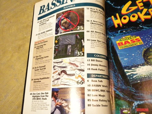 Bassin January 1996 Magazine - How To Make Sluggish Bass Bite - Micro Crankbaits - Picture 3 of 6