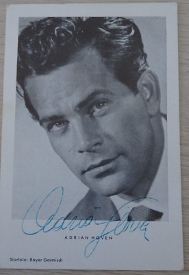 Autogramm österreichischer Schauspieler und Regisseur Adrian Hoven (104252)