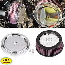 Motorcycle Air Cleaner Cover Element Kit For Harley Touring Electra Road Glide