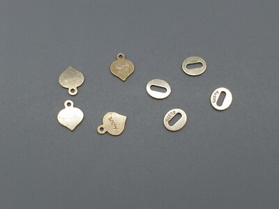 9ct Yellow Gold Tag 9K 375 Oval Heart Purity Tag Jewellery Making ...