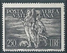 1948 VATICANO POSTA AEREA TOBIA 250 LIRE MH * - W127