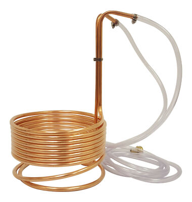 NY Brew Supply 25' Copper Wort Chiller 3/8'' - High Quality Immersion Chiller