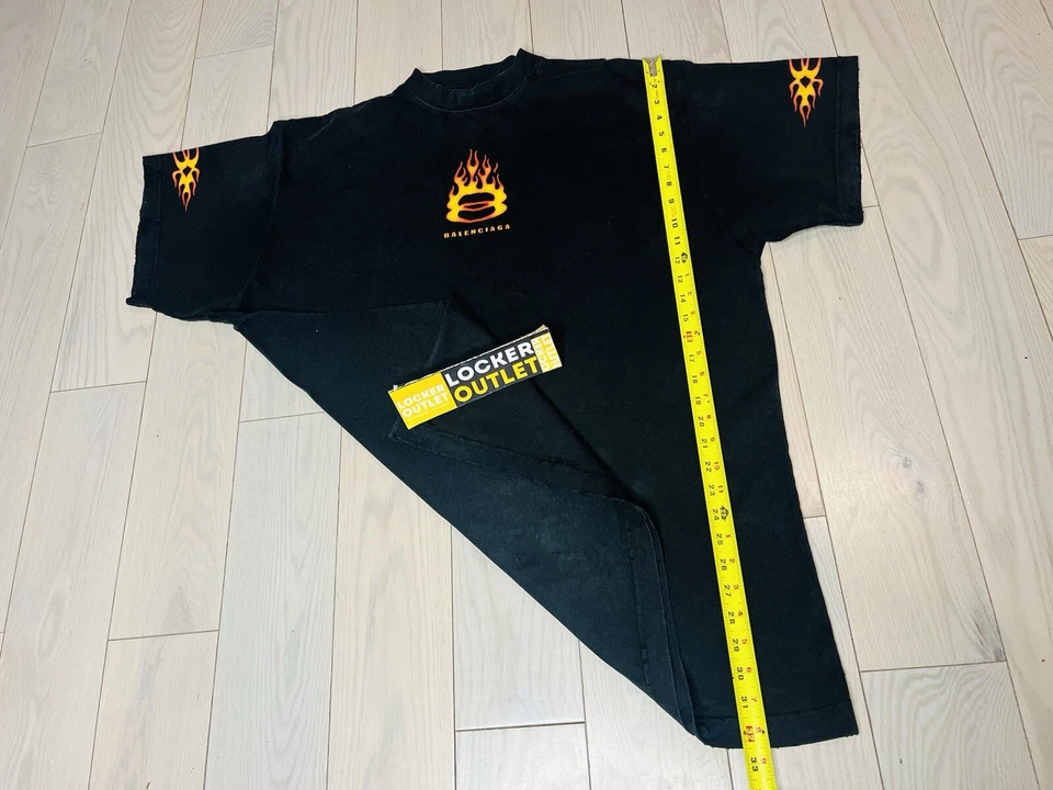 Balenciaga MEN'S BURNING UNITY T-SHIRT OVERSIZED IN BLACK Size 2 - Image 2 of 4