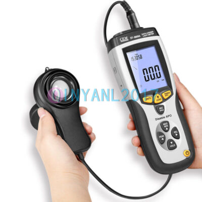 1PCS New CEM DT-8809A Handheld Light Meter Range 400,000Lux Data Log 99 USB