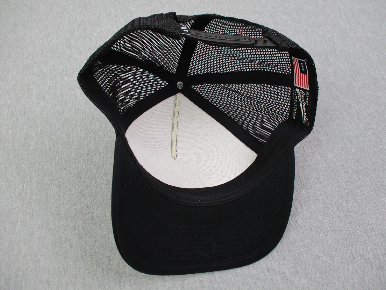 HUF Hat Cap Snap Back Black Adjustable Trucker Lo… - image 7