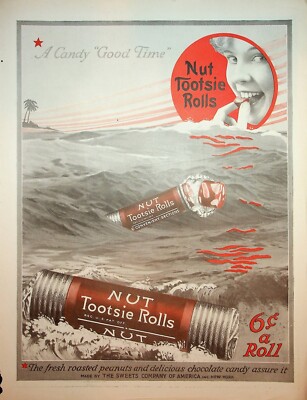 USA看板　TOOTSIE ROLLS Tootsie Roll Midgees 11 Oz Bag Red White and Blue Pack