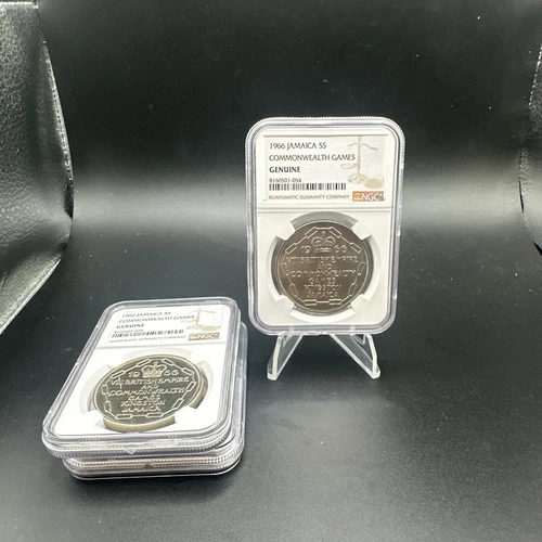 1966 Jamaica 5 Shillings - 8th Commonwealth Games - NGC Genuine