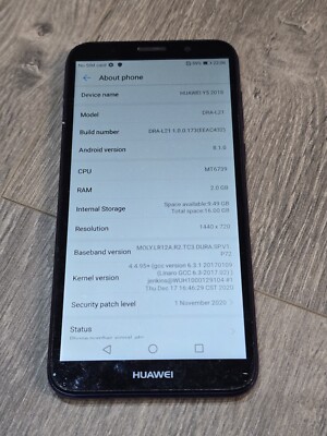 Huawei Y5 2018 DRA-L21 16GB Blau Unlocked Dual Sim Android 8.1