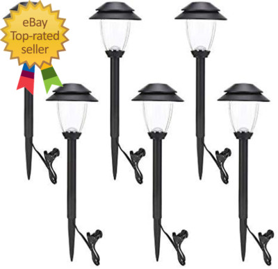 6 Pack Low Voltage Pathway Lights - Waterproof Outdoor Landscape Lighting, Super