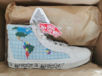VANS x SAVE OUR PLANET SK8-HI REISSUE Skate Sneaker RARE UK 8 EU 42 CM 27