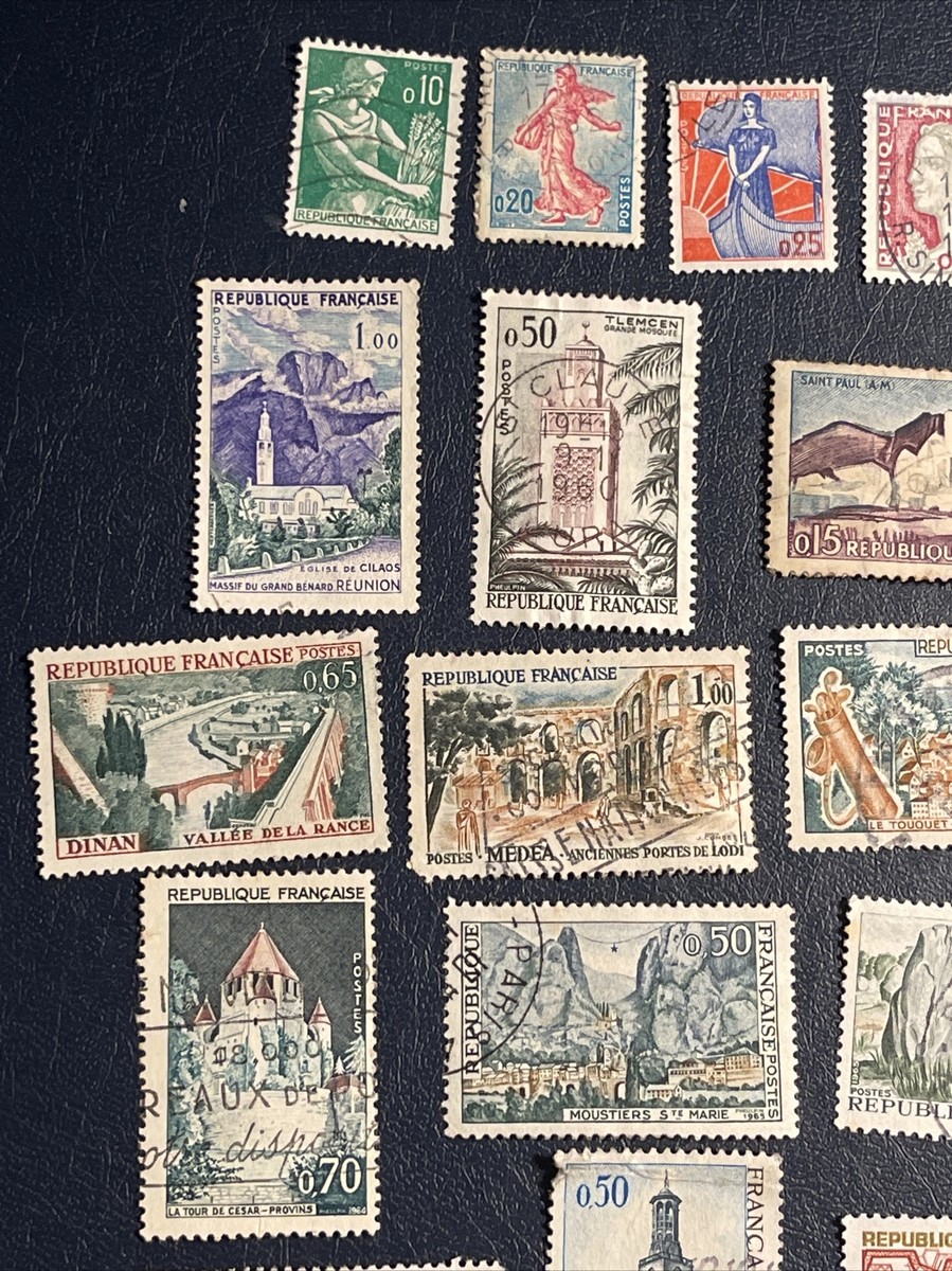 France 1960's Mixed Lot of 36 Pcs Used Stamps,VF Condition, See