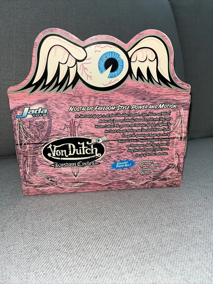 Jada Von Dutch Dragnut Blue Motorcycle Brand New In box 1:18 Scale - Image 2 of 2