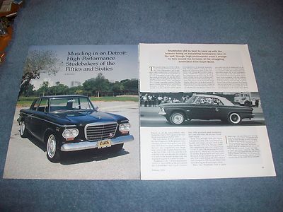 1950's & 60's Performance Studebaker History Info Article Muscling in on Detroit