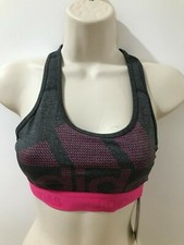 Adidas Womens Gray Real Magenta XS "Don't Rest" Alphaskin Sports Bra 30 NWT
