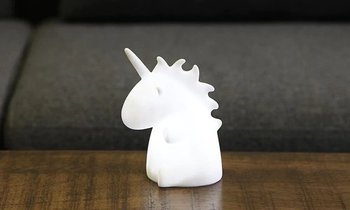 White Childrens Unicorn Lamp LED Uni Night Light Girls Bedroom Table Desk Décor - Picture 4 of 7