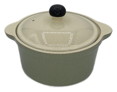 Denby Energy Casserole Covered Round White Celedon England