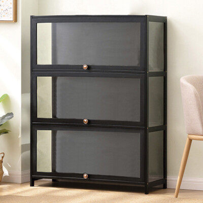 3-Tier Acrylic Figure Model Toy Display Storage Cabinet Shelf Collection Holder