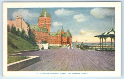 La Terrasse Dufferin QUEBEC Canada 1952 Postcard