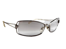 NEW VINTAGE GIANNI VERSACE MOD N55 SLEEK SILVER 1990 'S ITALY SUNGLASSES