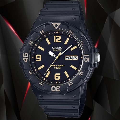 Montre Vintage CASIO WR 100M Day Date 5125 - Modèle MRW-200H - Occasion Authentique
