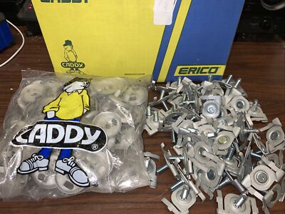 Erico 4-G-16 Twist Clips Tee Bar Hanger Lot New Open Box 55 Bases And 100 Nuts