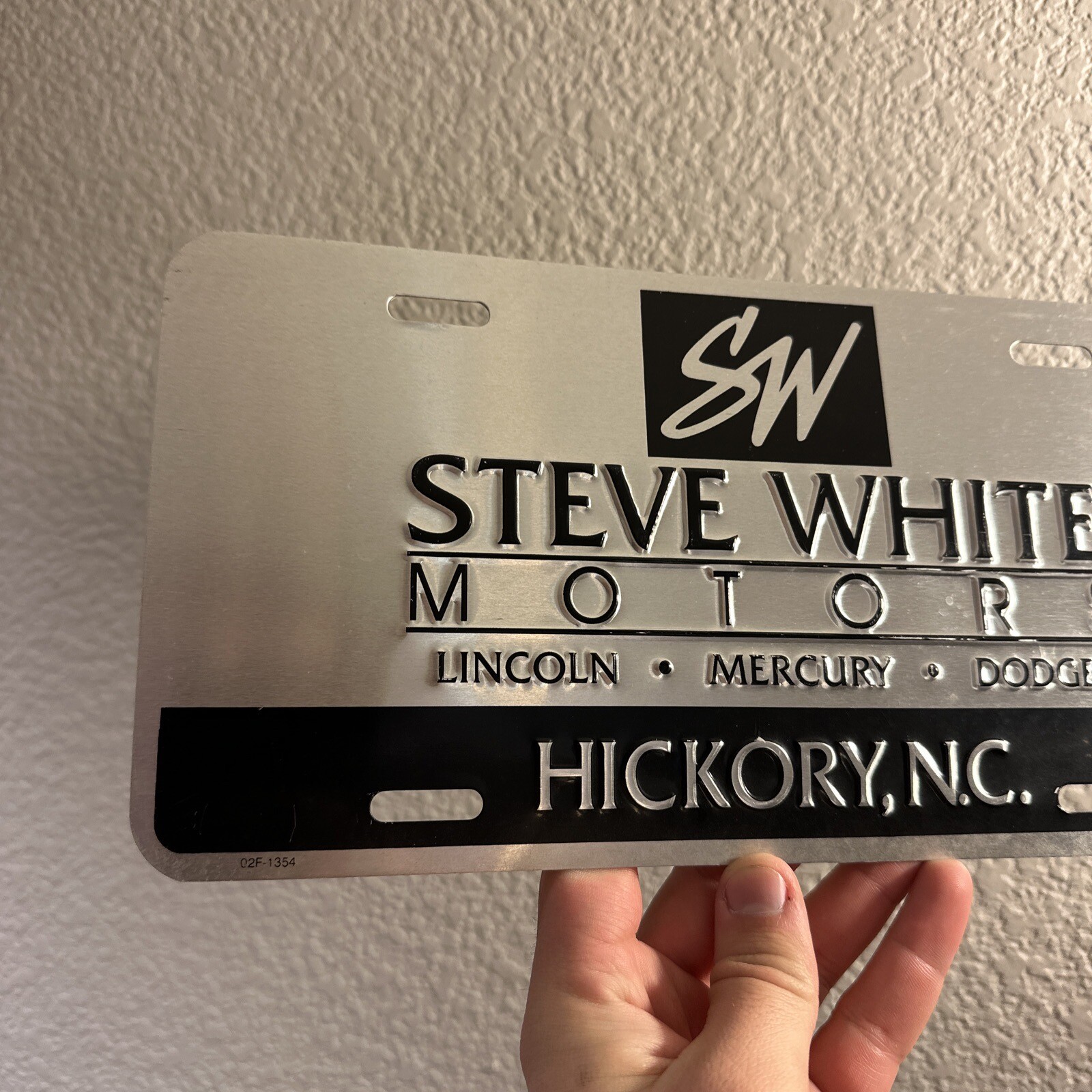 2000 Steve White Motors Lincoln Mercury License Plate Hickory NC
