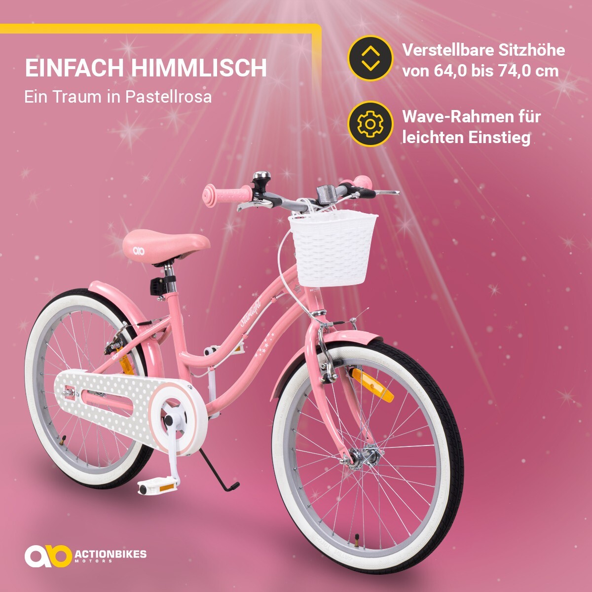 B-Ware Kinderfahrrad 20 Zoll Kinder Fahrrad Rosa Mädchenfahrrad Mädchen ...