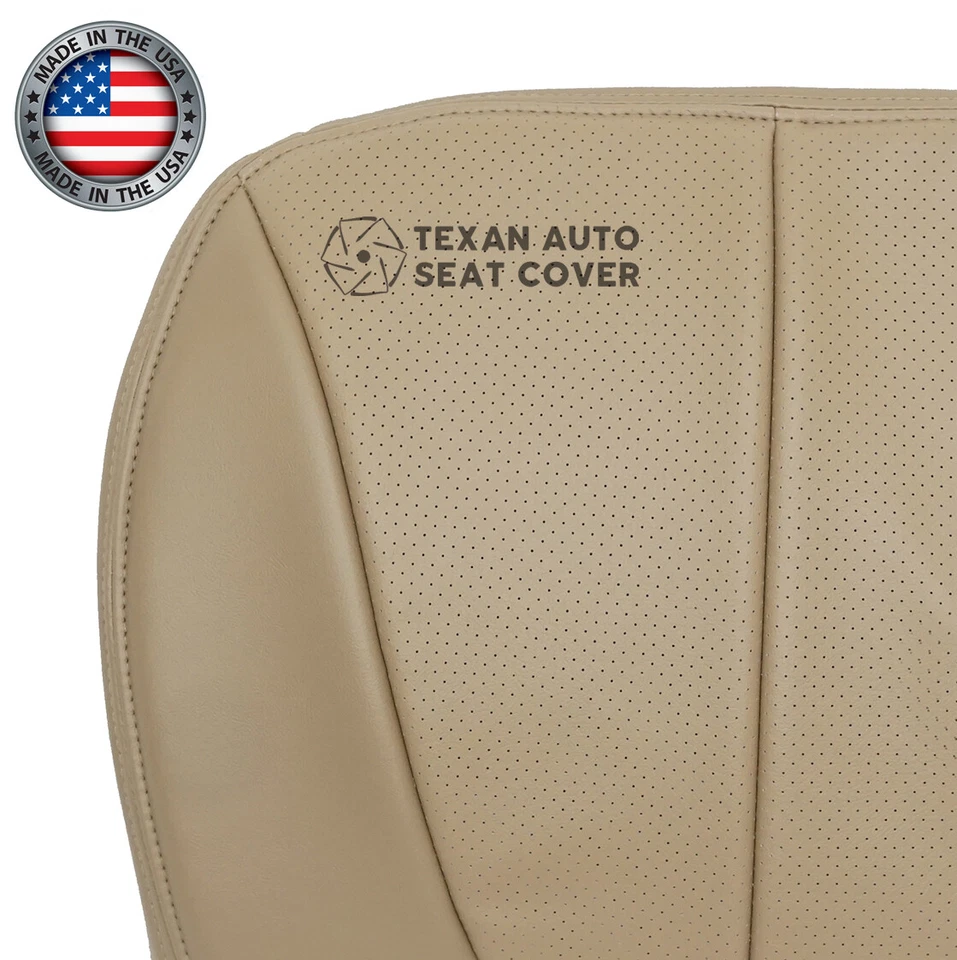 Ford Expedition XLT 1998 5,4 L parte inferior del conductor cubierta de asiento de cuero perforado tostado Foto 4 de 4