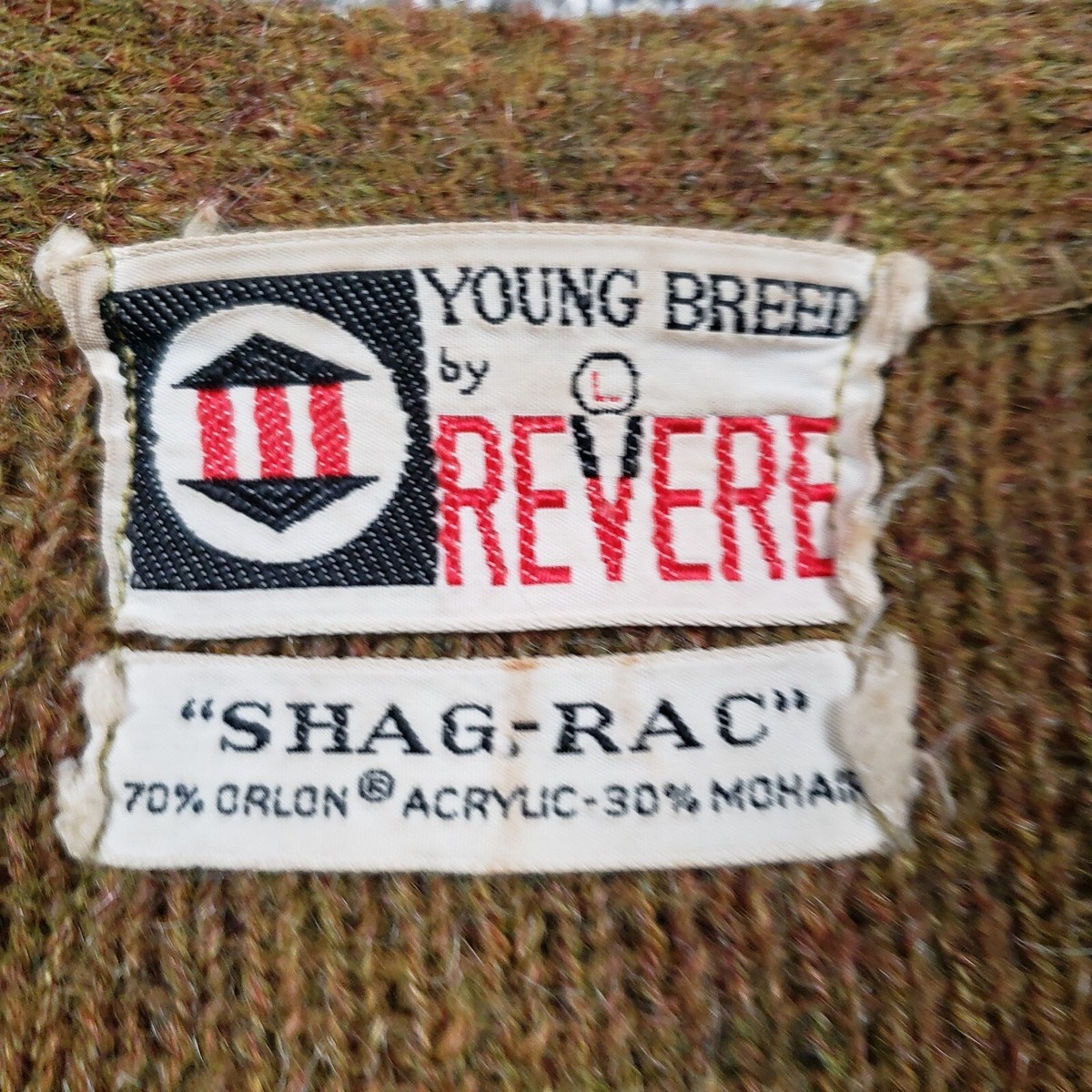 トップス 60's YOUNG BREED BY REVERE SHAG-RAC S 60's YOUNG BREED by REVERE “SHAG-RAC” MOHAIR CARDIGAN SIZE M