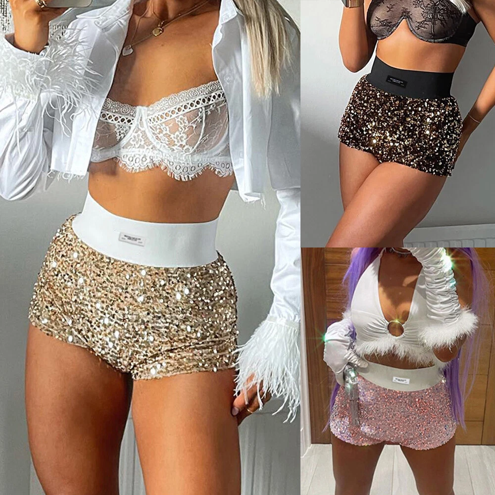 Sequined hot pants 2025
