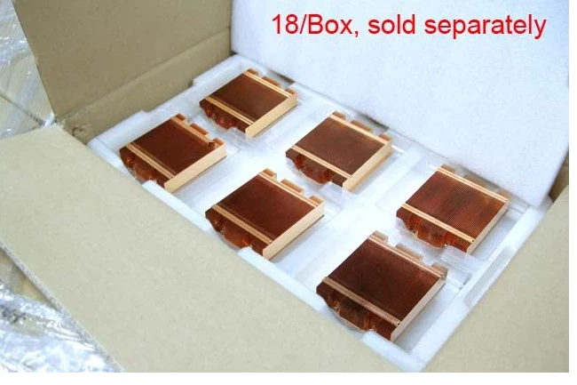 1.25 LBS Heavy Duty Pure Copper Heatsink Heat Transfer Zippered Fin 3.5x3x1.06" - Image 4 of 4