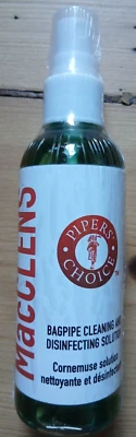 MacClens Bagpipe Cleaning Spray Solution by Pipers Choice