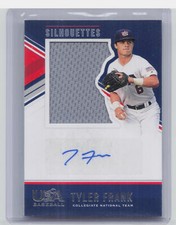 2018 USA Stars & Stripes #25 Tyler Frank USA BB Silhouettes Signatures Jerseys