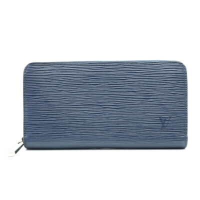 ○Louis Vuitton M61873 Epi Zippy Wallet Round Zipper Andigo Blue