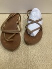 Antonio Melani Beaded Leather Criss Cross Flats Thong Sandals 10 M — photo 10