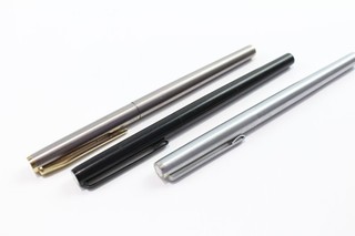 Vintge Montblanc Slimline Fountain Pens & Rollerball Inc 14ct Nibs Etc x3